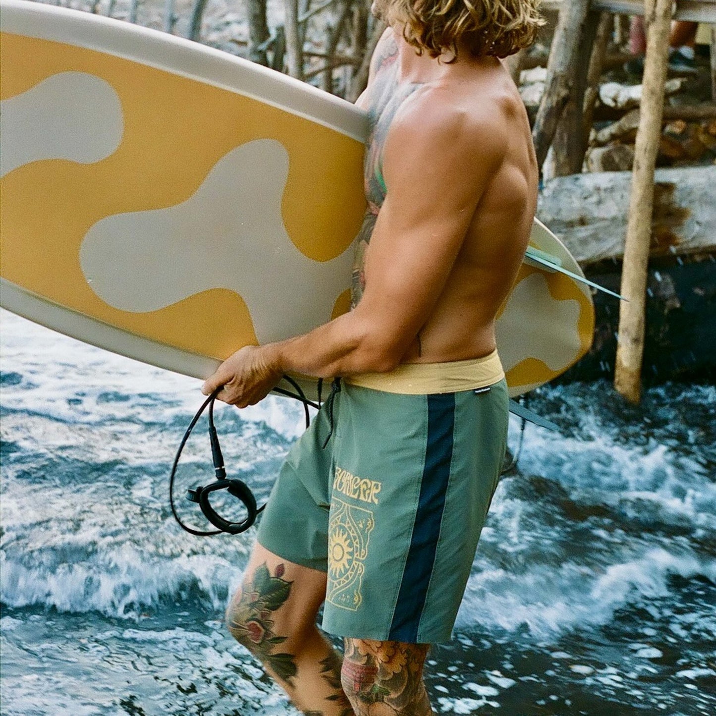 Del Este Performance Boardshorts 17" - Sun Drinker : Algae