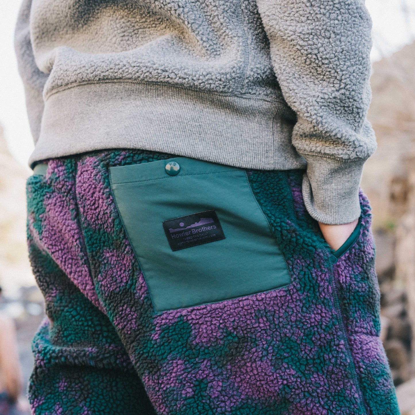 Pelusa Fleece Pants - Inkblots : Purple Rain