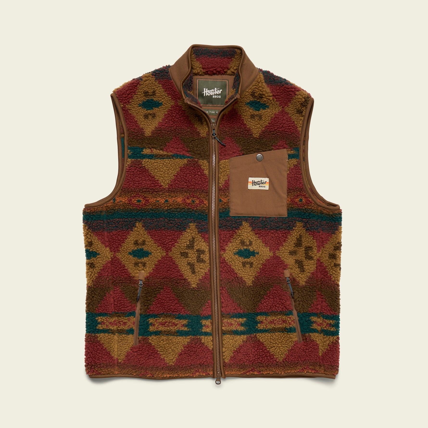 Chisos Fleece Vest - Mitla Motifs : Russet – HOWLER BROTHERS