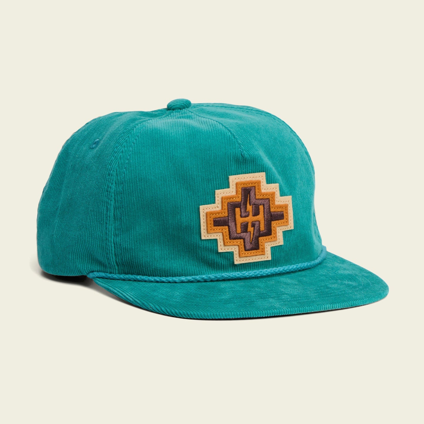 H Bolt Motif Snapback - Teal Corduroy