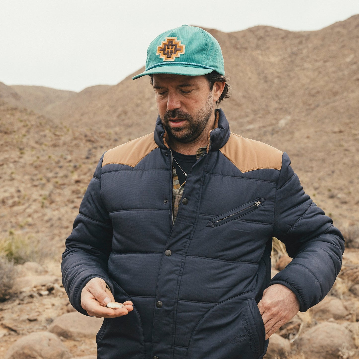 H Bolt Motif Snapback - Teal Corduroy