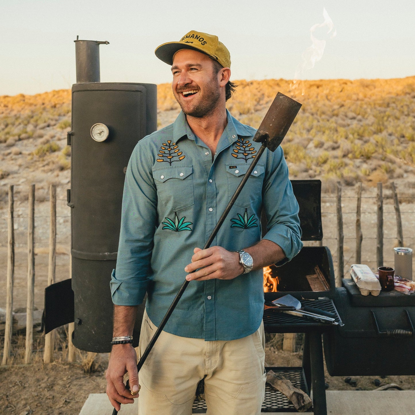 Hermanos Snapback - Old Gold Corduroy