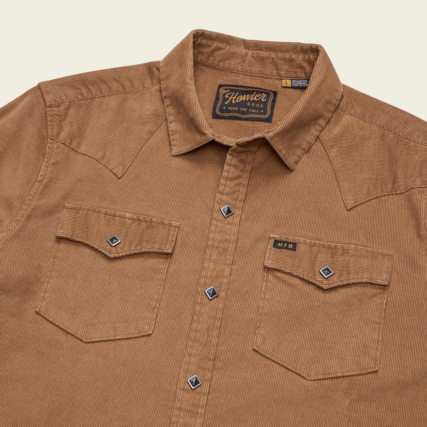 Banning Corduroy Snapshirt - Duck Brown