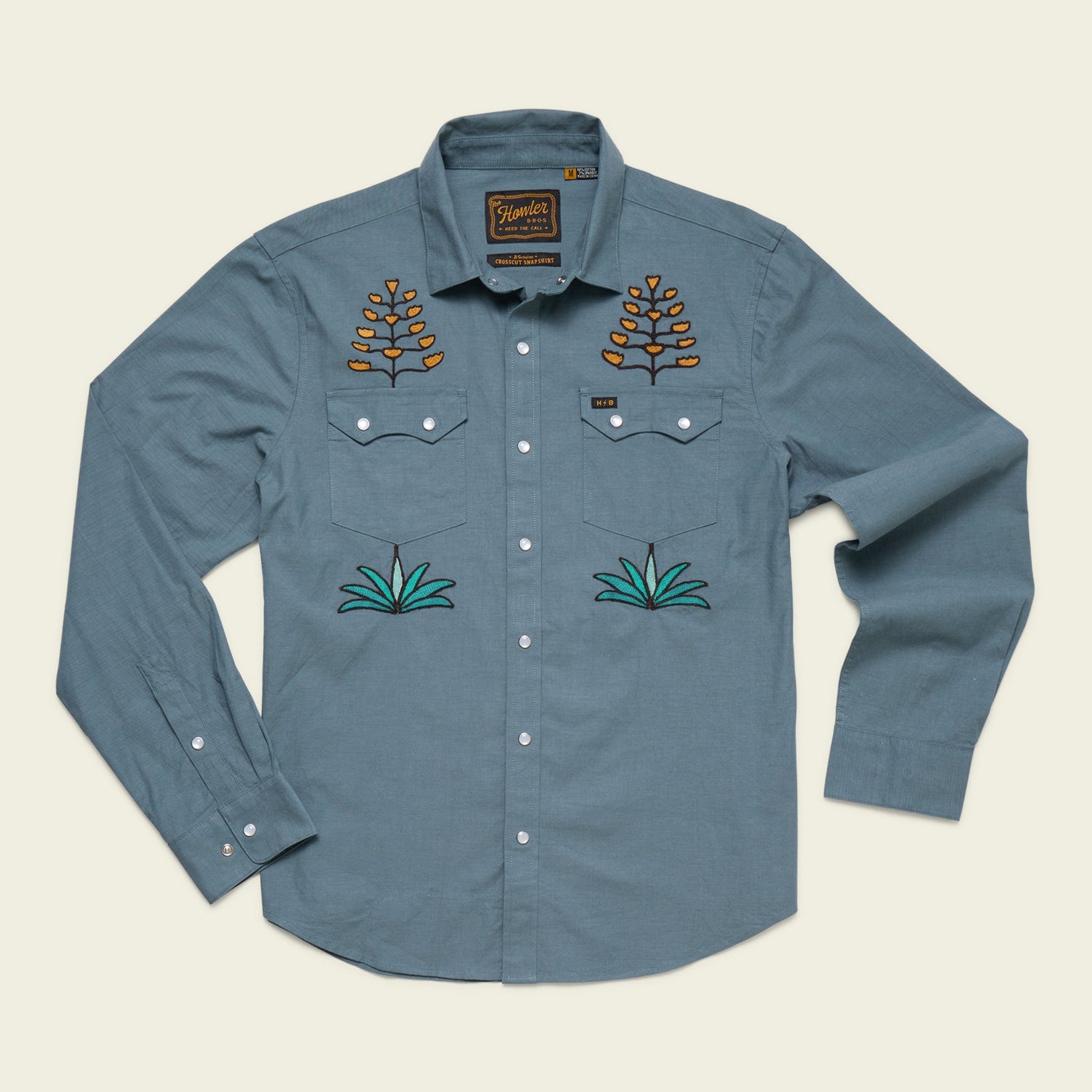 Crosscut Deluxe Snapshirt - Centuries : North Atlantic Blue