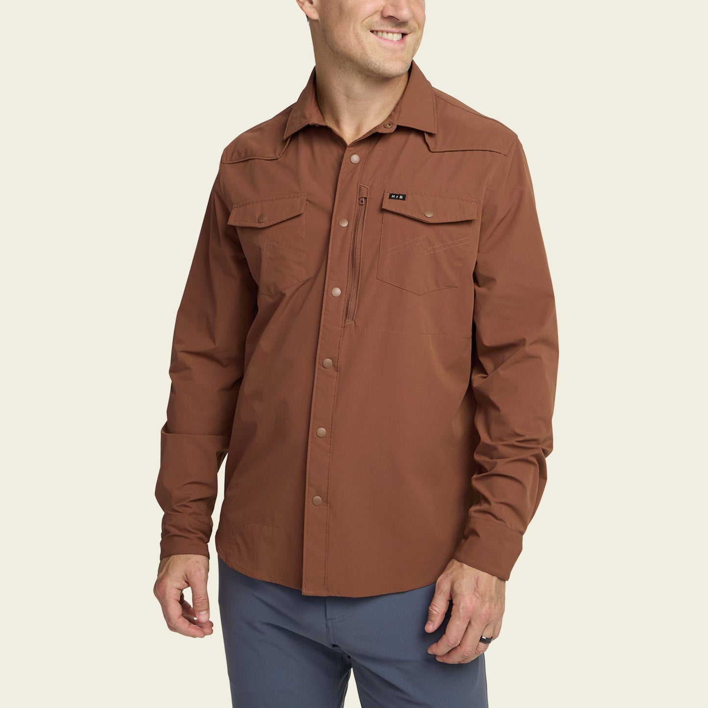 Emerger Tech Longsleeve - Mink Brown
