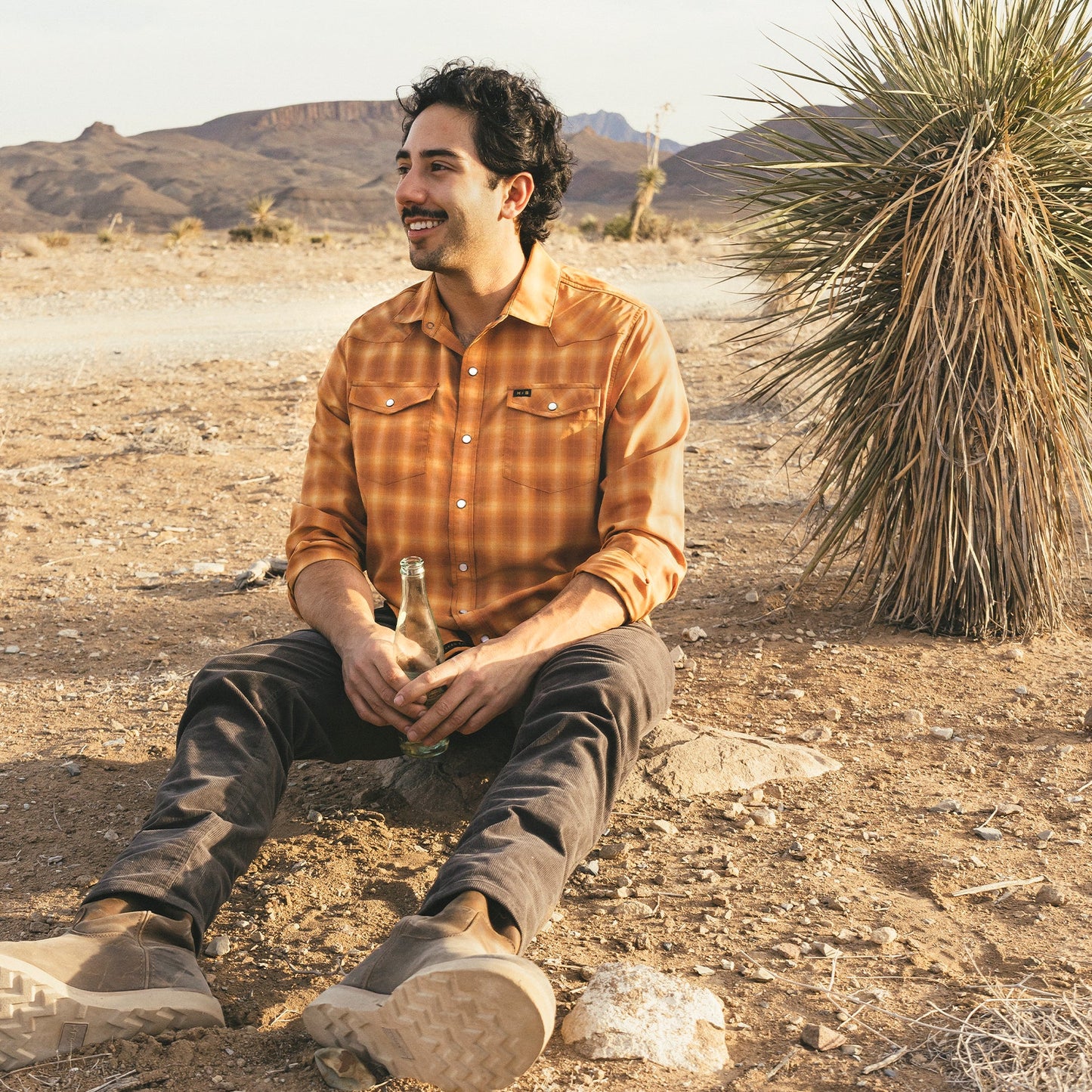 H Bar B Tech Longsleeve - Kent Plaid : Foliage