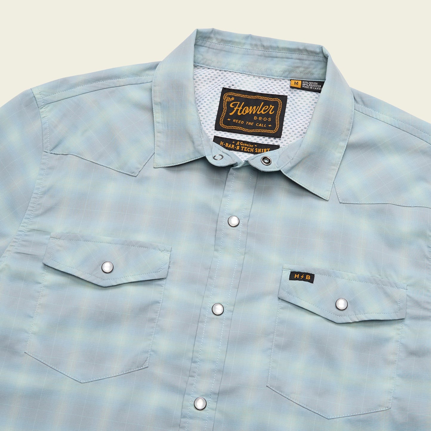 H Bar B Tech Longsleeve - Kent Plaid : Iron Blue