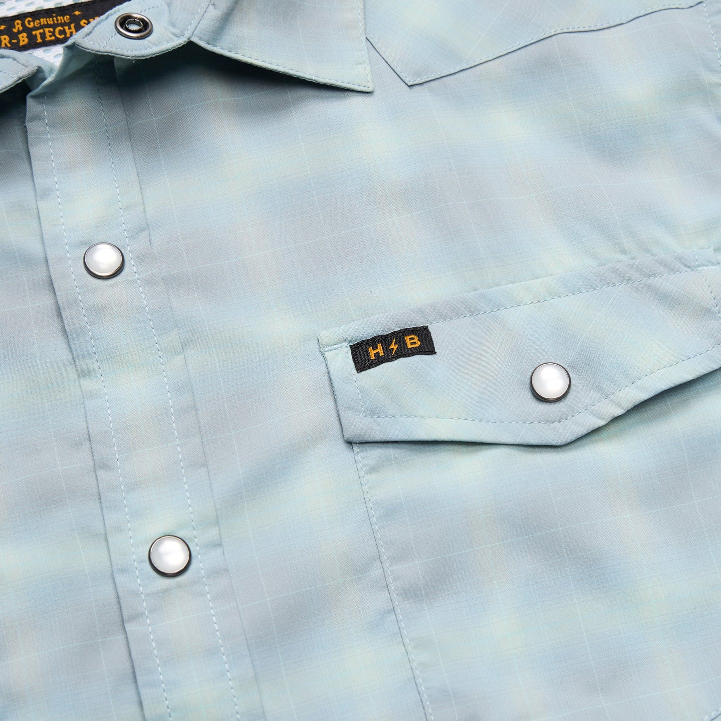 H Bar B Tech Longsleeve - Kent Plaid : Iron Blue