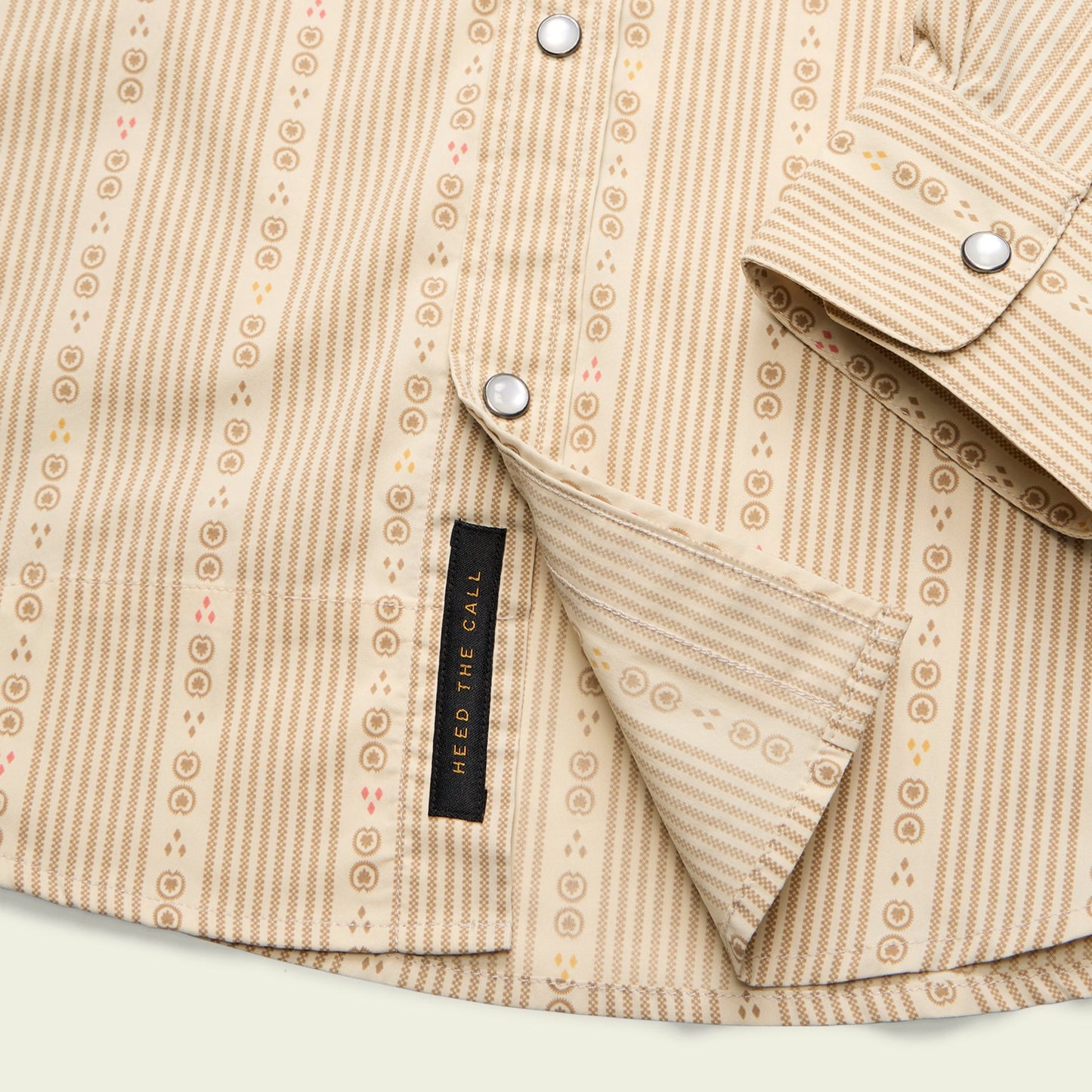 H Bar B Tech Longsleeve - Mosquero Stripe : Brown Rice