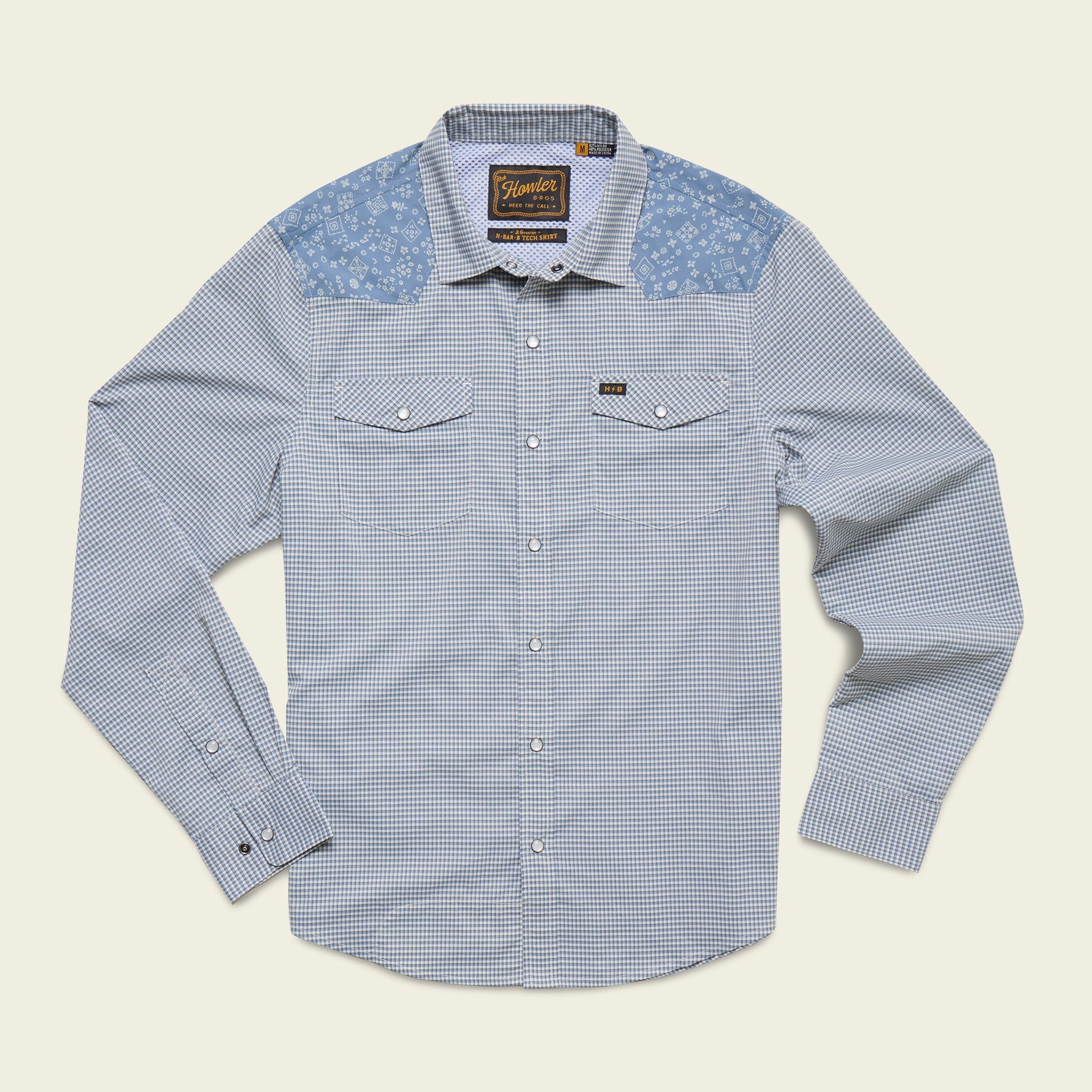 H Bar B Tech Longsleeve - Wild Rag : Blue Mirage – HOWLER