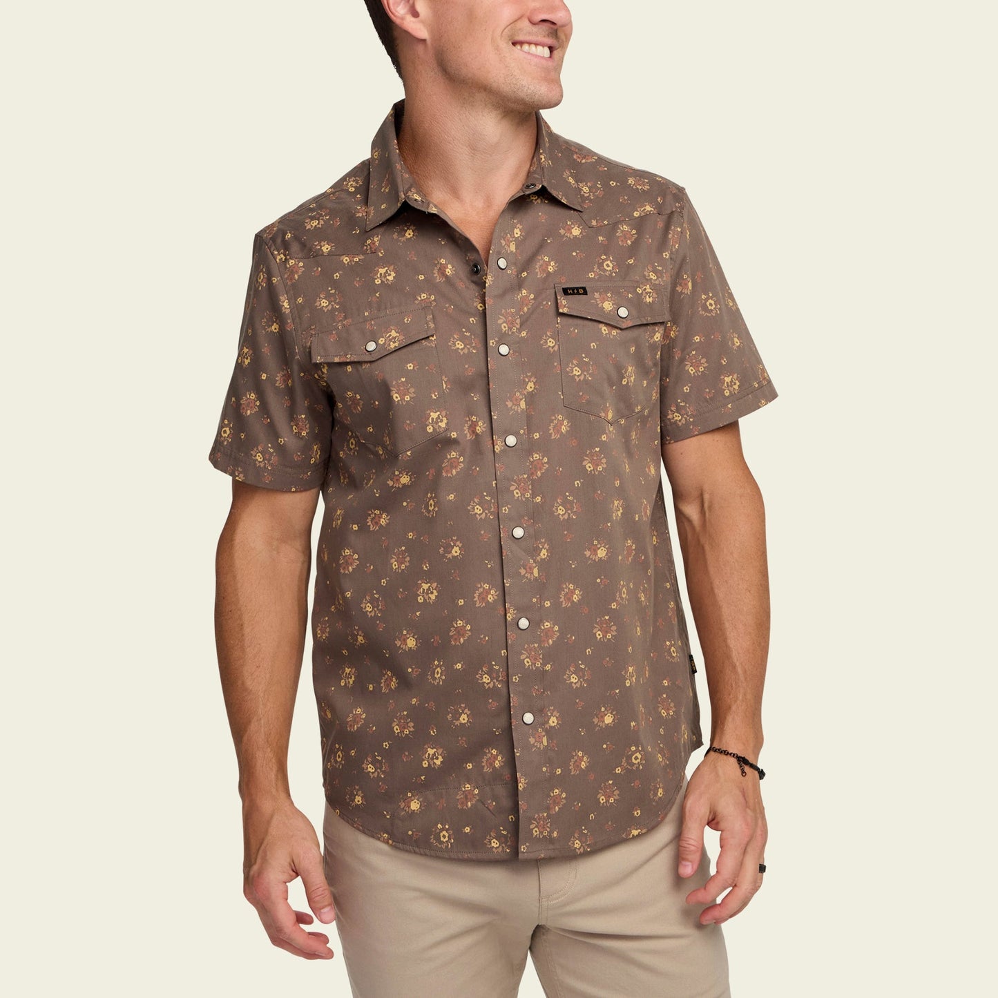 H Bar B Snapshirt - Bouquets : Morel