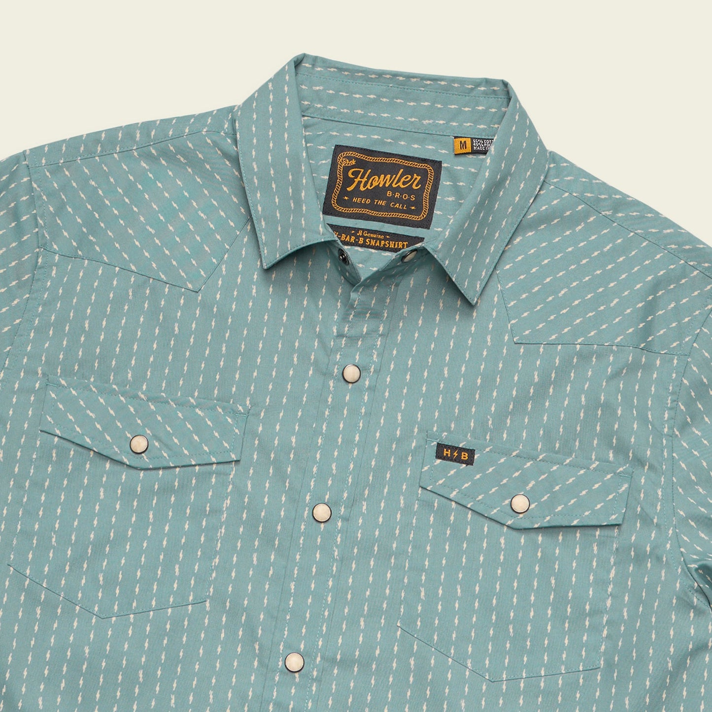 H Bar B Snapshirt - Power Lines : Smoke Blue