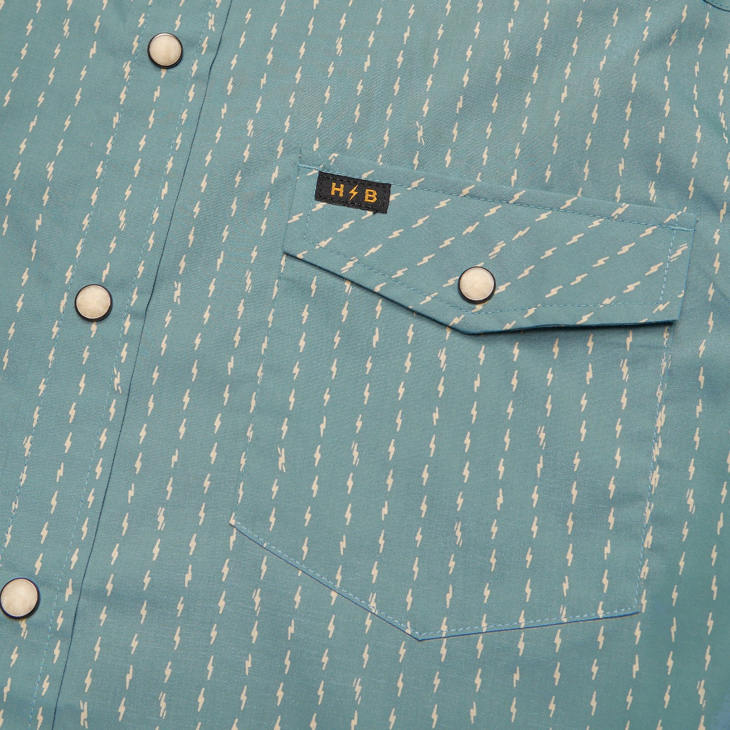 H Bar B Snapshirt - Power Lines : Smoke Blue