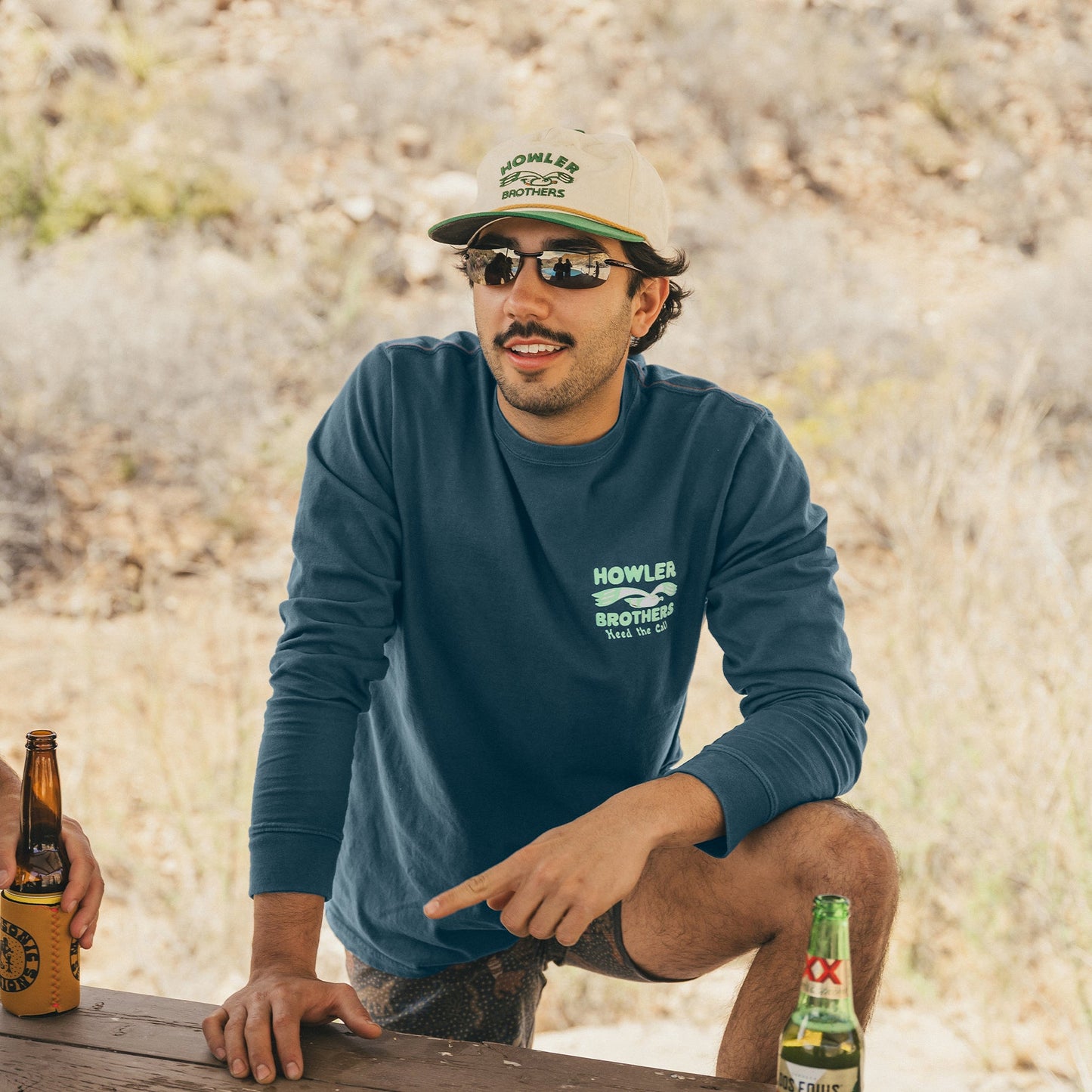 Flocka Seagulls Longsleeve Cotton T-Shirt - Key Largo