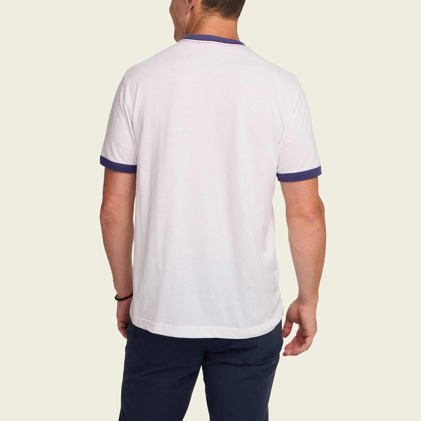 Hill Country Beach Sliders Ringer T - Vintage White