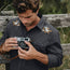 Crosscut Deluxe Snapshirt - Orange Blossoms : Antique Black