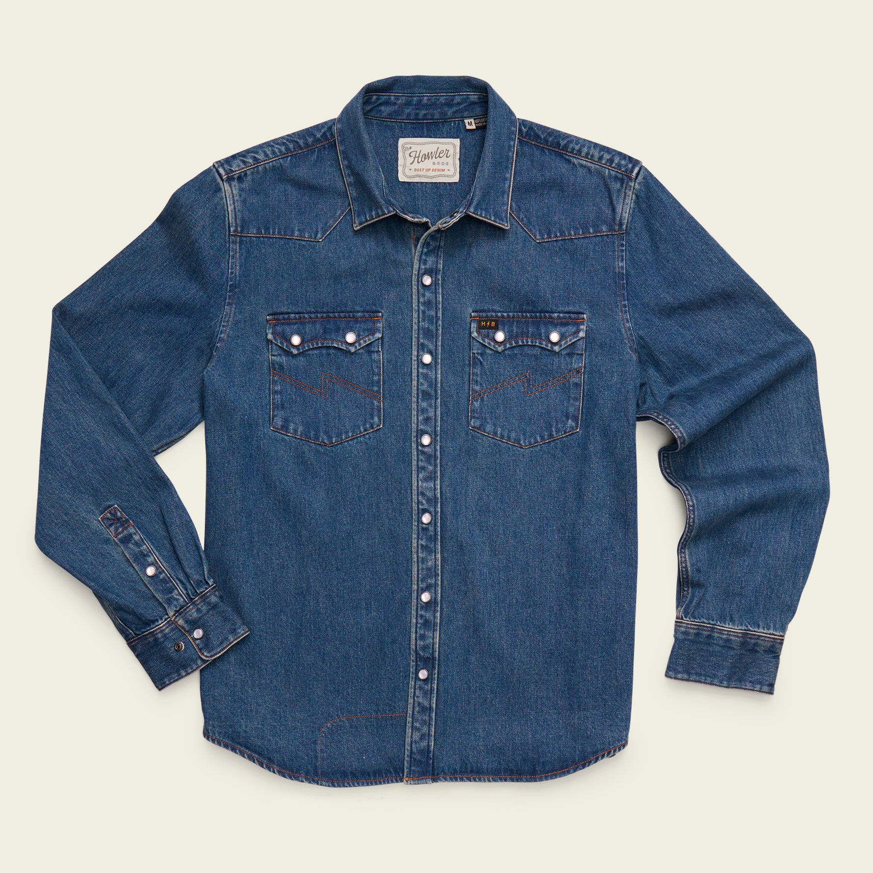 Dust Up Denim Snapshirt - Bolan Classic Wash – HOWLER BROTHERS