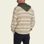 Salvo Hooded Blanket Flannel - Pathway Stripe : Dawn