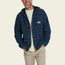 Salvo Hooded Blanket Flannel - Pathway Stripe : Dusk