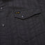 H Bar B Snapshirt - Eyelet Stripe : Antique Black