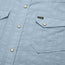 H Bar B Snapshirt - Eyelet Stripe : Sky Blue