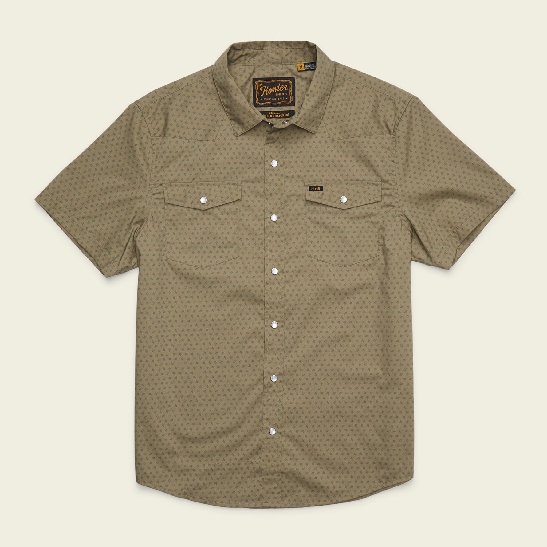 H Bar B Snapshirt - Lockhart Floral : Olive – HOWLER BROTHERS