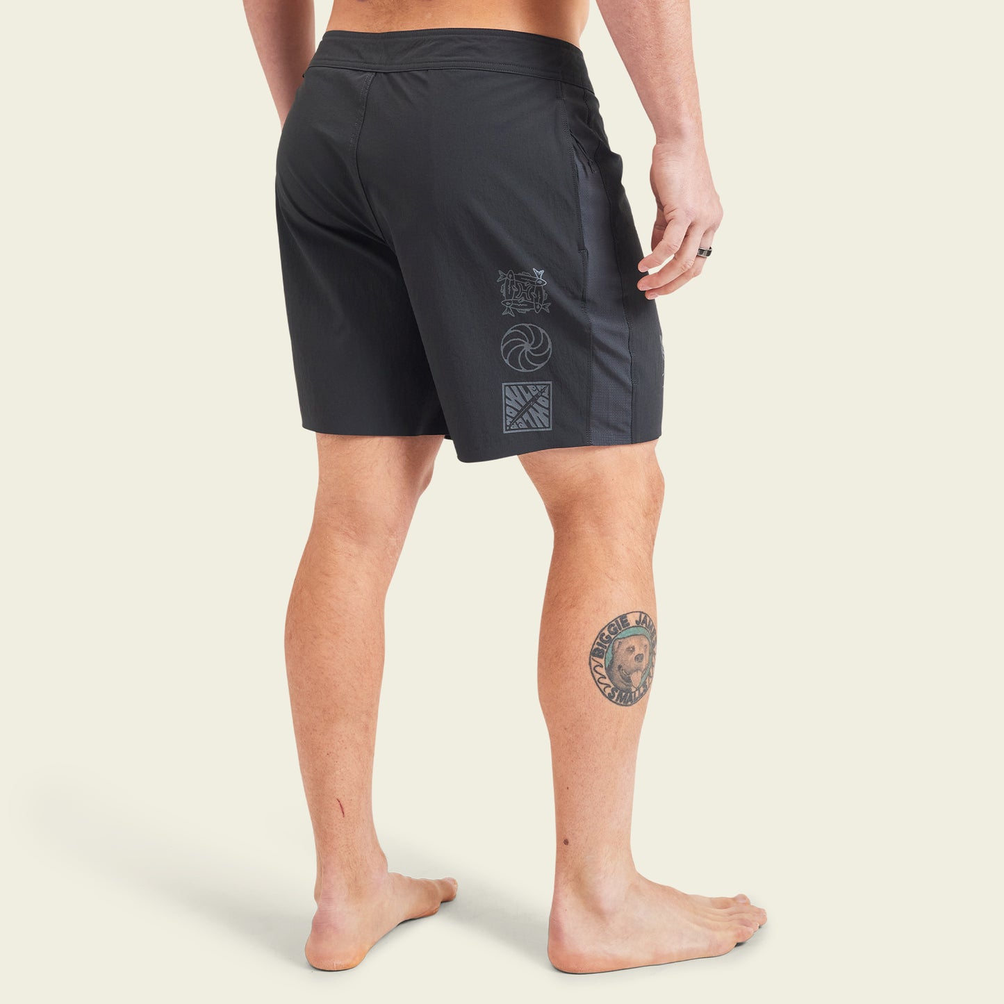 Del Este Performance Boardshorts 17" - Fortune Teller : Antique Black