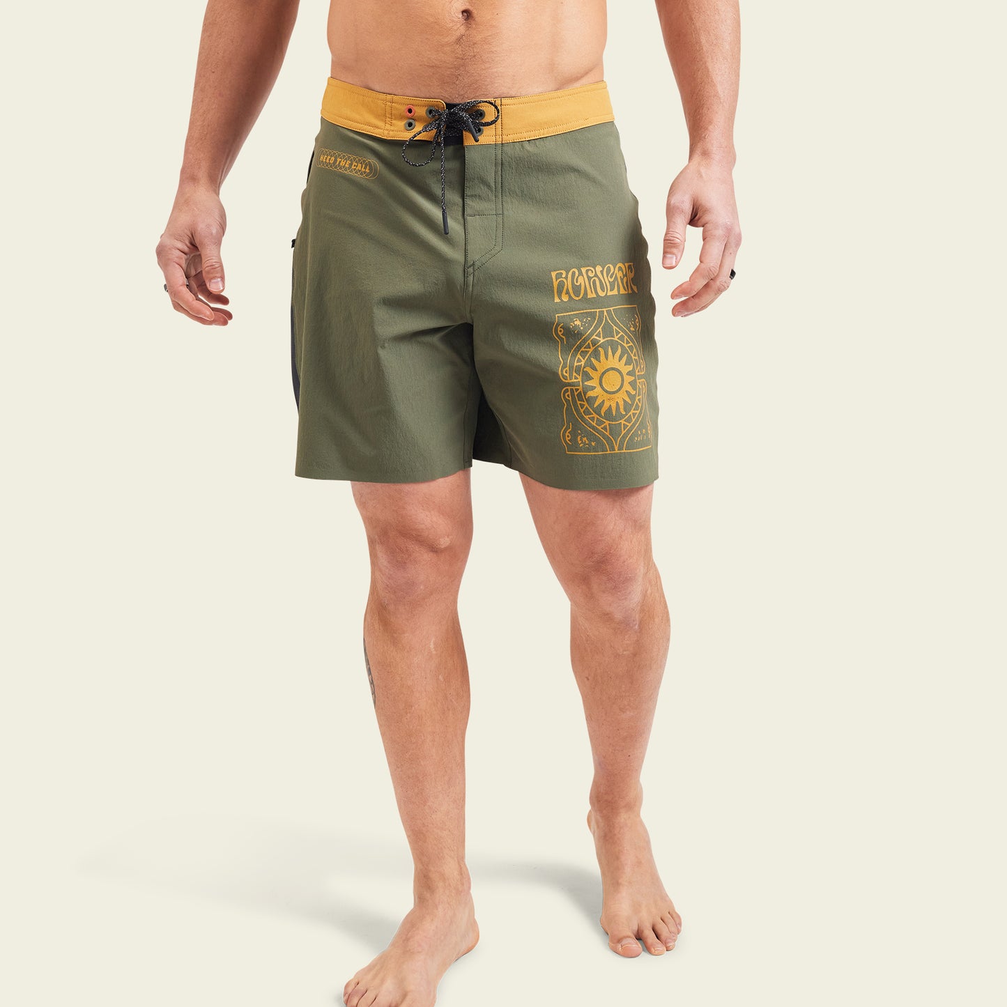 Del Este Performance Boardshorts 17" - Sun Drinker : Algae