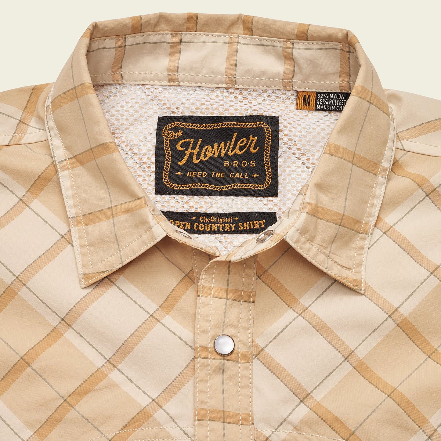 Open Country Tech Shirt - Braden Plaid : Brown Rice