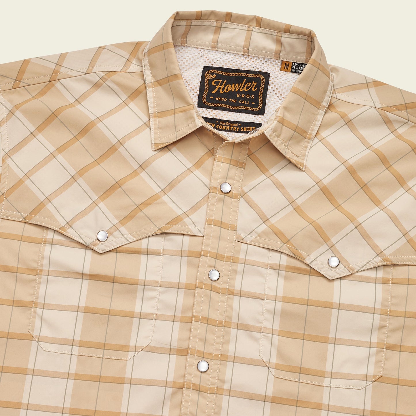 Open Country Tech Shirt - Braden Plaid : Brown Rice