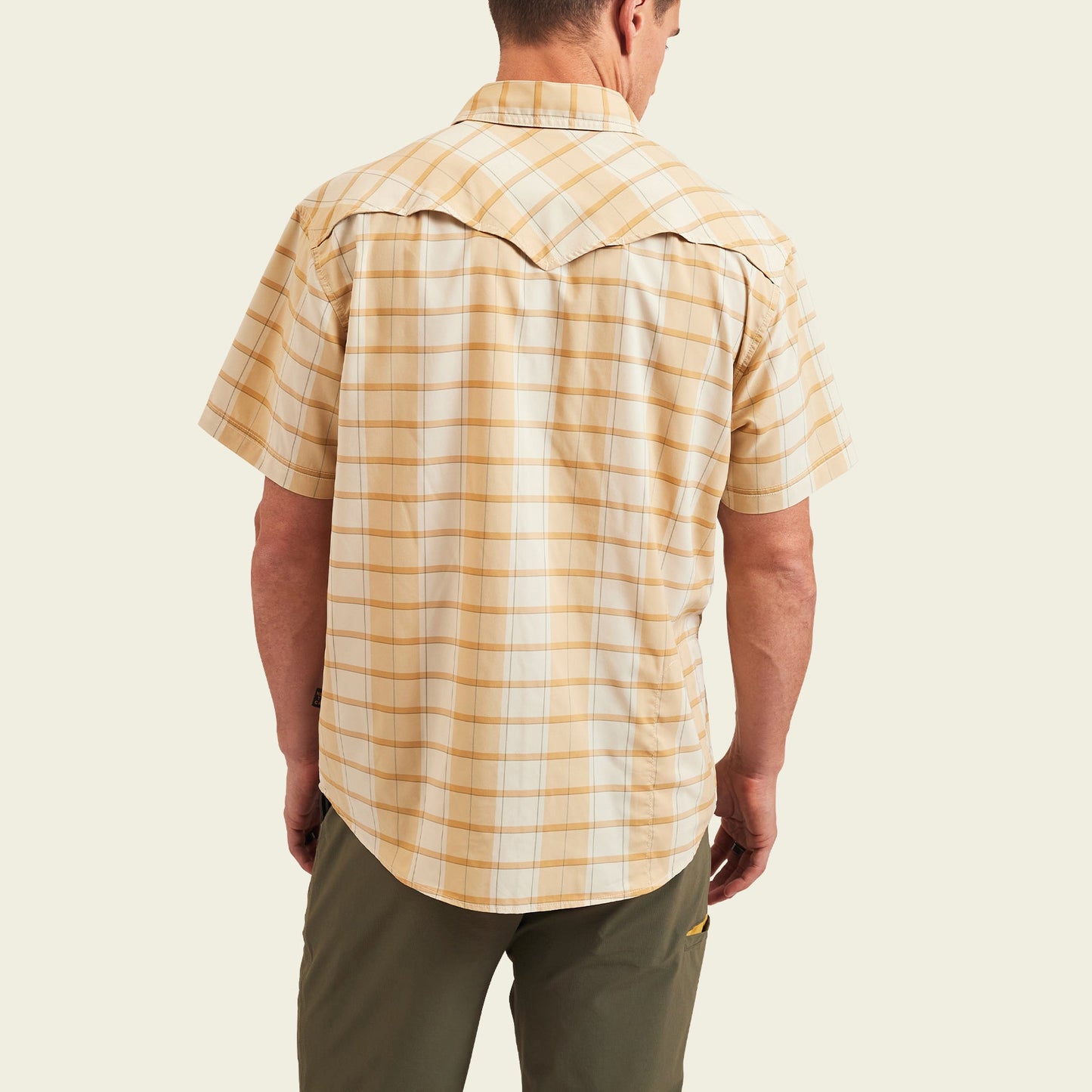 Open Country Tech Shirt - Braden Plaid : Brown Rice