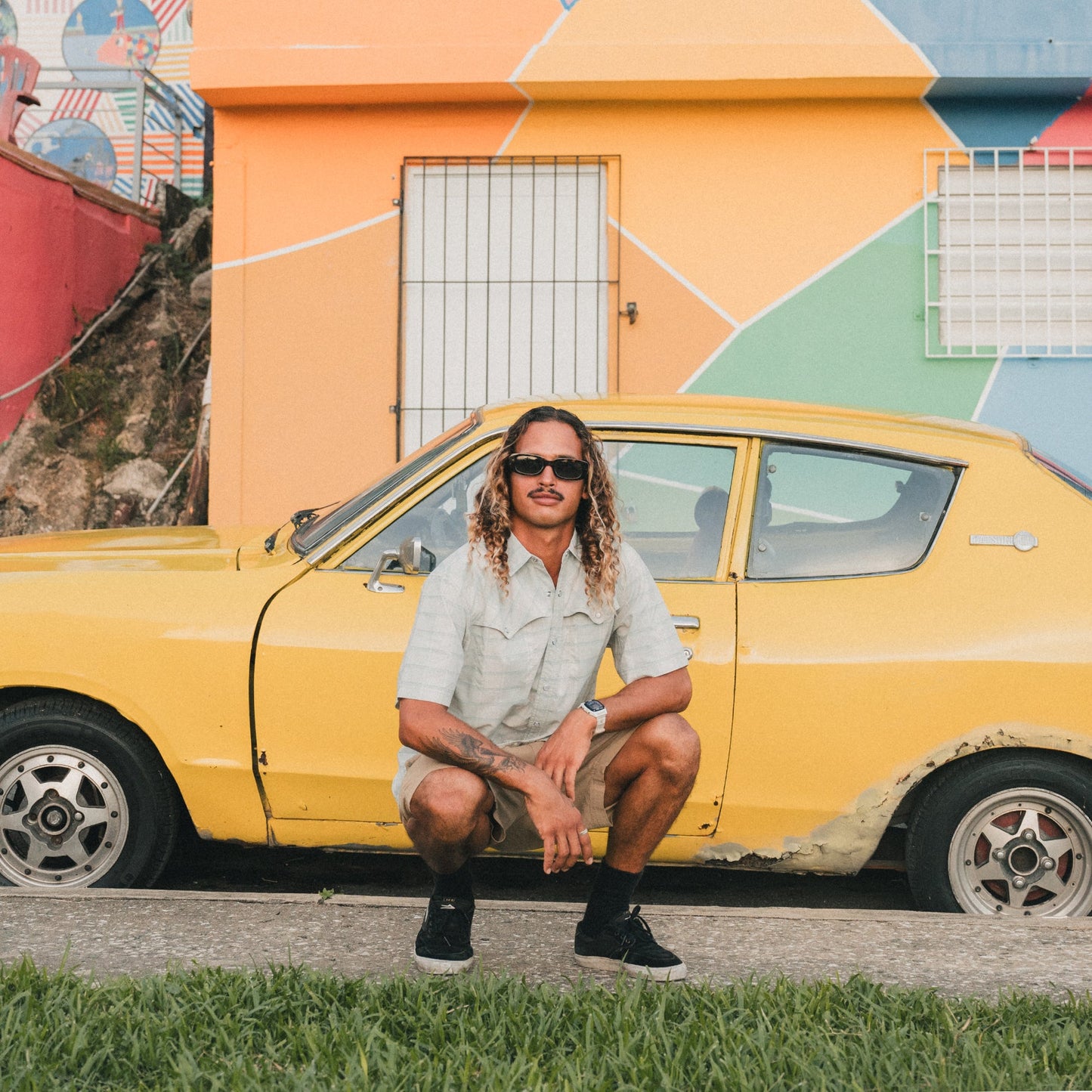 Open Country Tech Shirt - Braden Plaid : Chalk