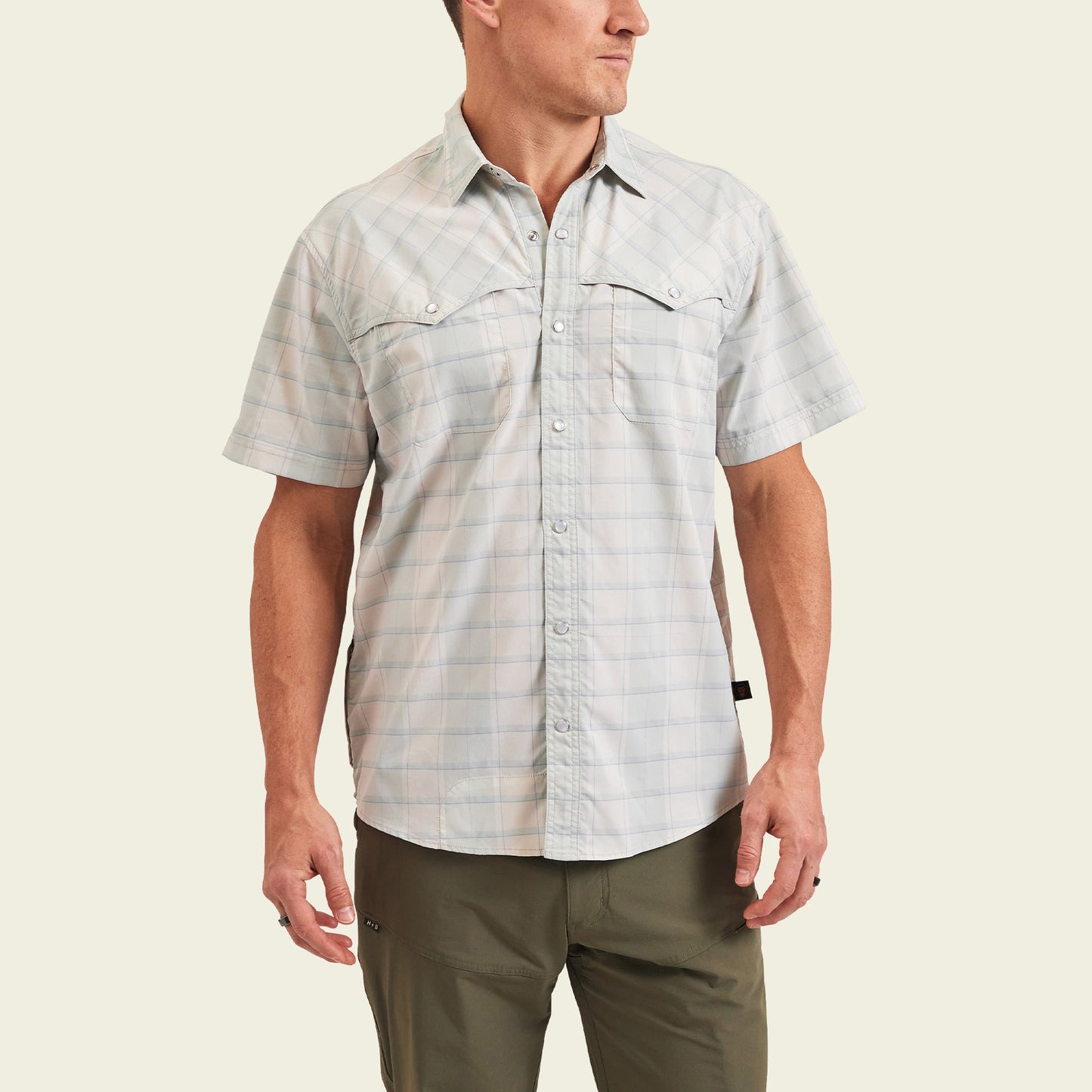 Open Country Tech Shirt - Braden Plaid : Chalk