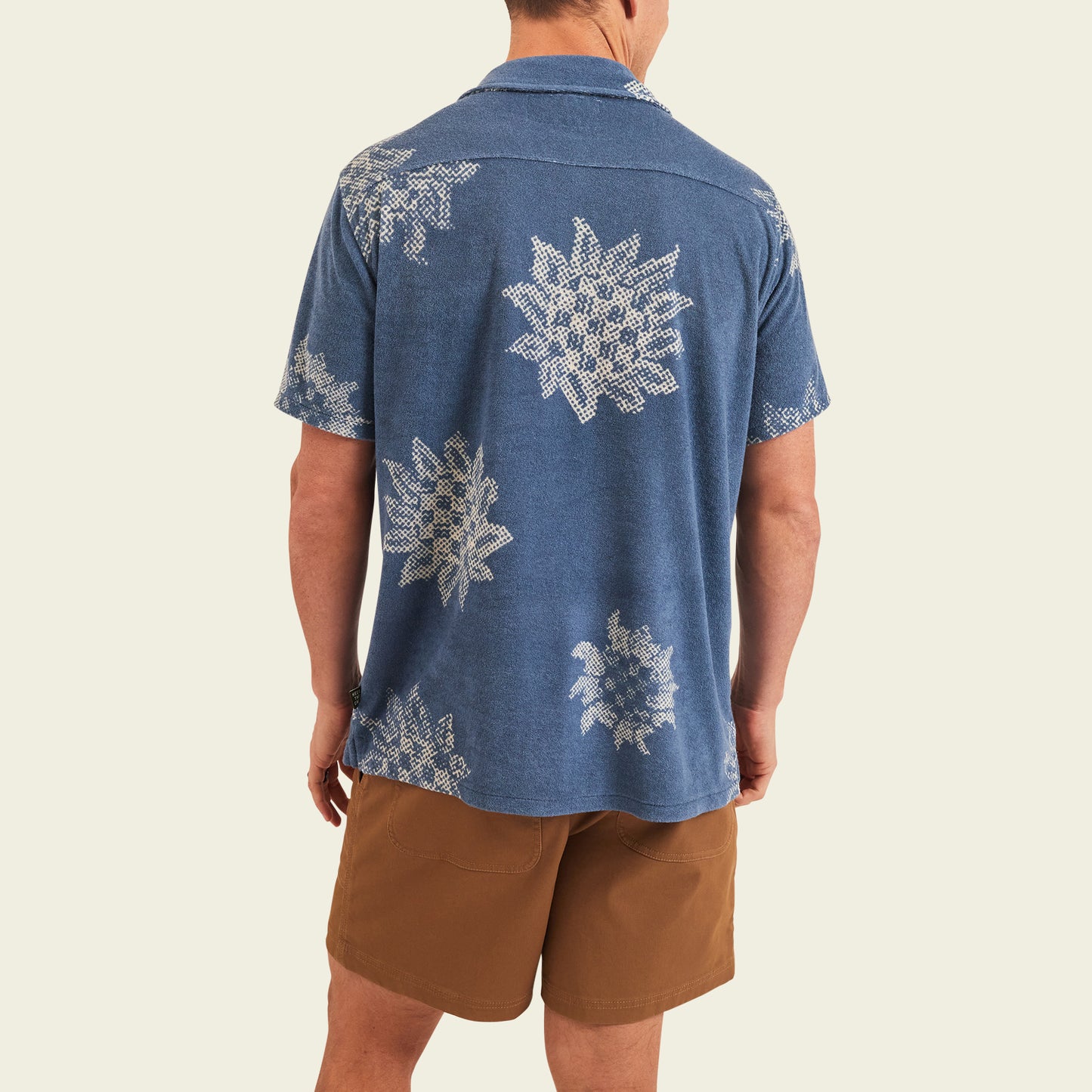 Palapa Terry Shirt - Sunflower Pixels : Postal Blue