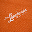 Orange fabric with a small white pattern and bold white script reading Los Longhorns de Tejas across the center—perfect as a Los Longhorns de Tejas Bandana or game day accessory for University of Texas Longhorns fans.