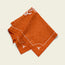 An orange Los Longhorns de Tejas Bandana with a white border, small white patterns, and Texas Longhorn logos in the corners; “Long” is partially visible at the top. A must-have game day accessory for University of Texas Longhorns fans.