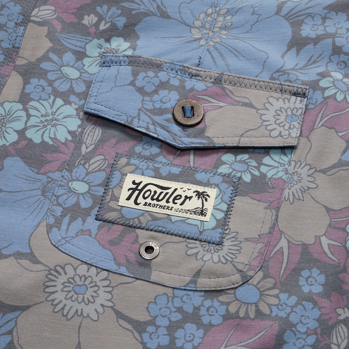 Bruja Boardshorts 18.5" - Flower Power : Blues