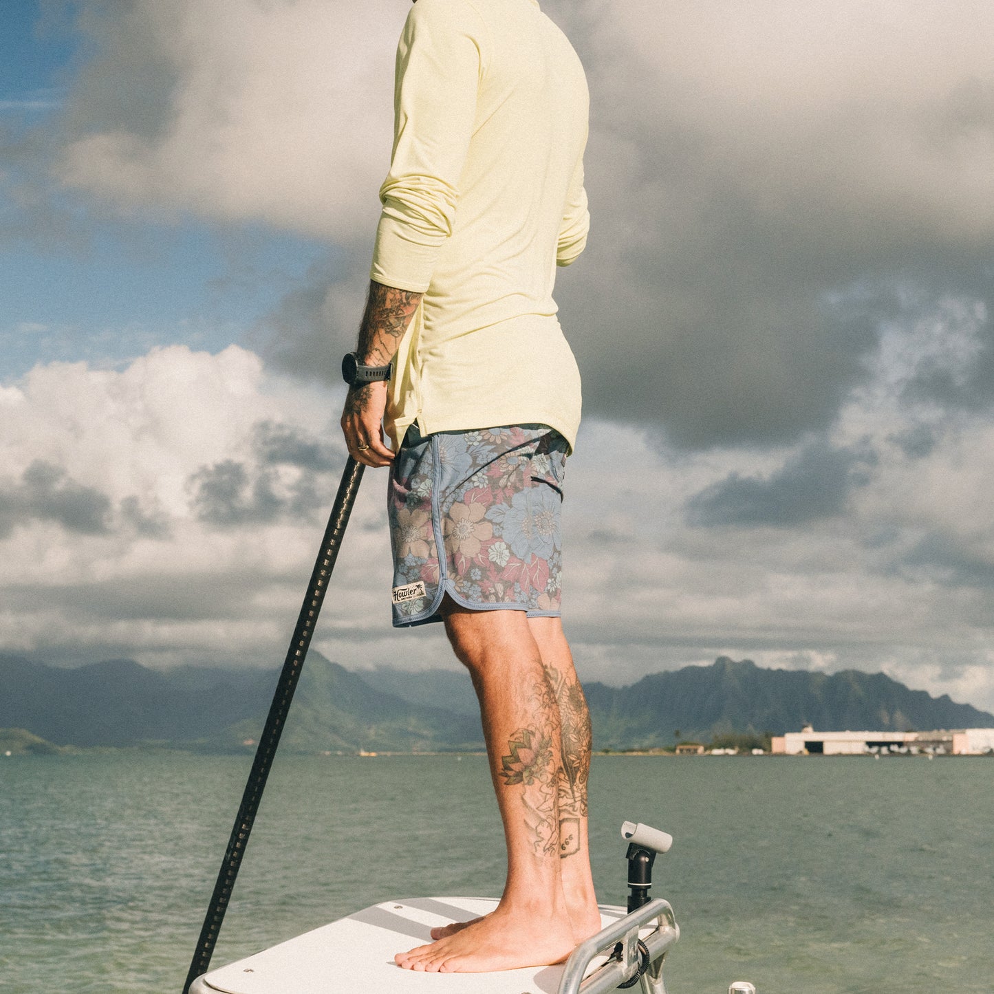 Bruja Boardshorts 18.5" - Flower Power : Blues