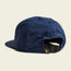 A blue perforated baseball cap designed as a breathable tech hat with an adjustable black strap and buckle at the back, perfect for outdoor adventures. Displayed against a plain light background.