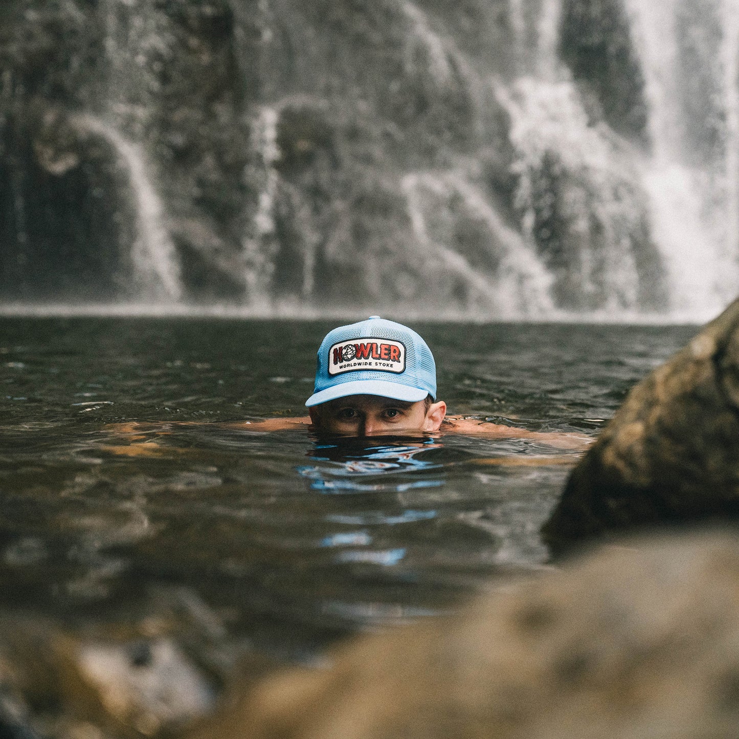 Worldwide Stoke Snapback - Light Blue