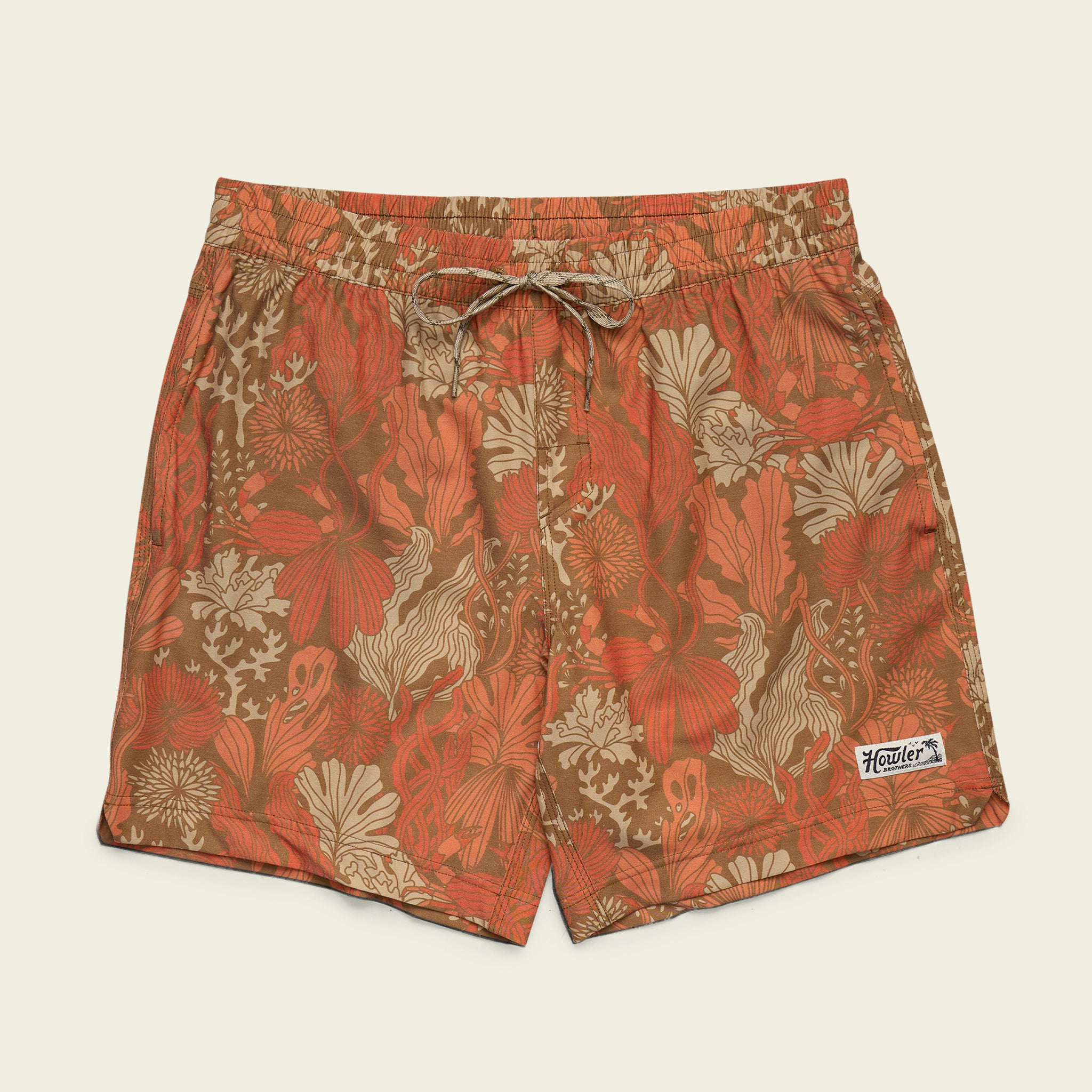 Deep Set Boardshorts - Reef Madness : Tangerine – HOWLER BROTHERS