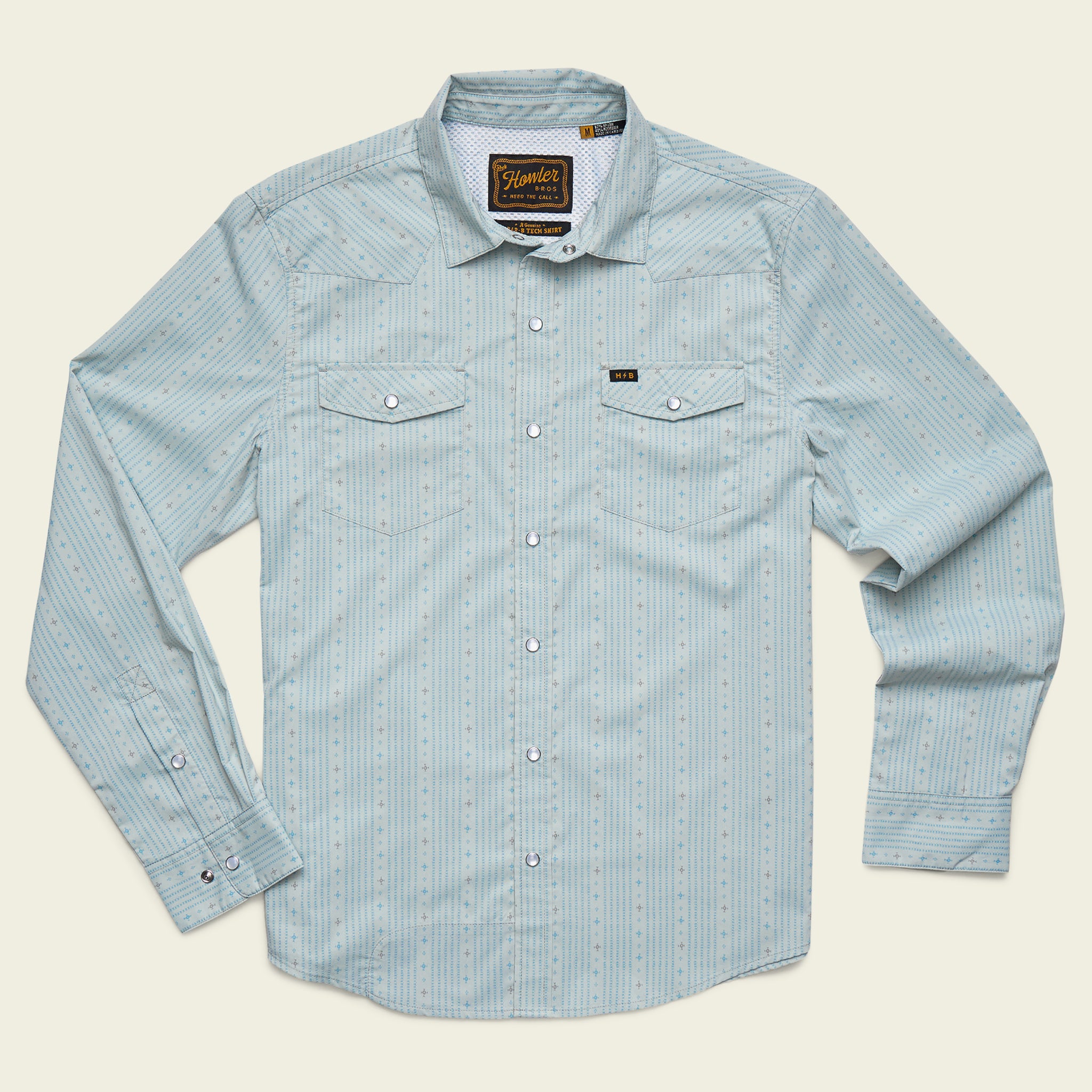 H Bar B Tech Longsleeve - Supernova Stripe : Ash Blue – HOWLER