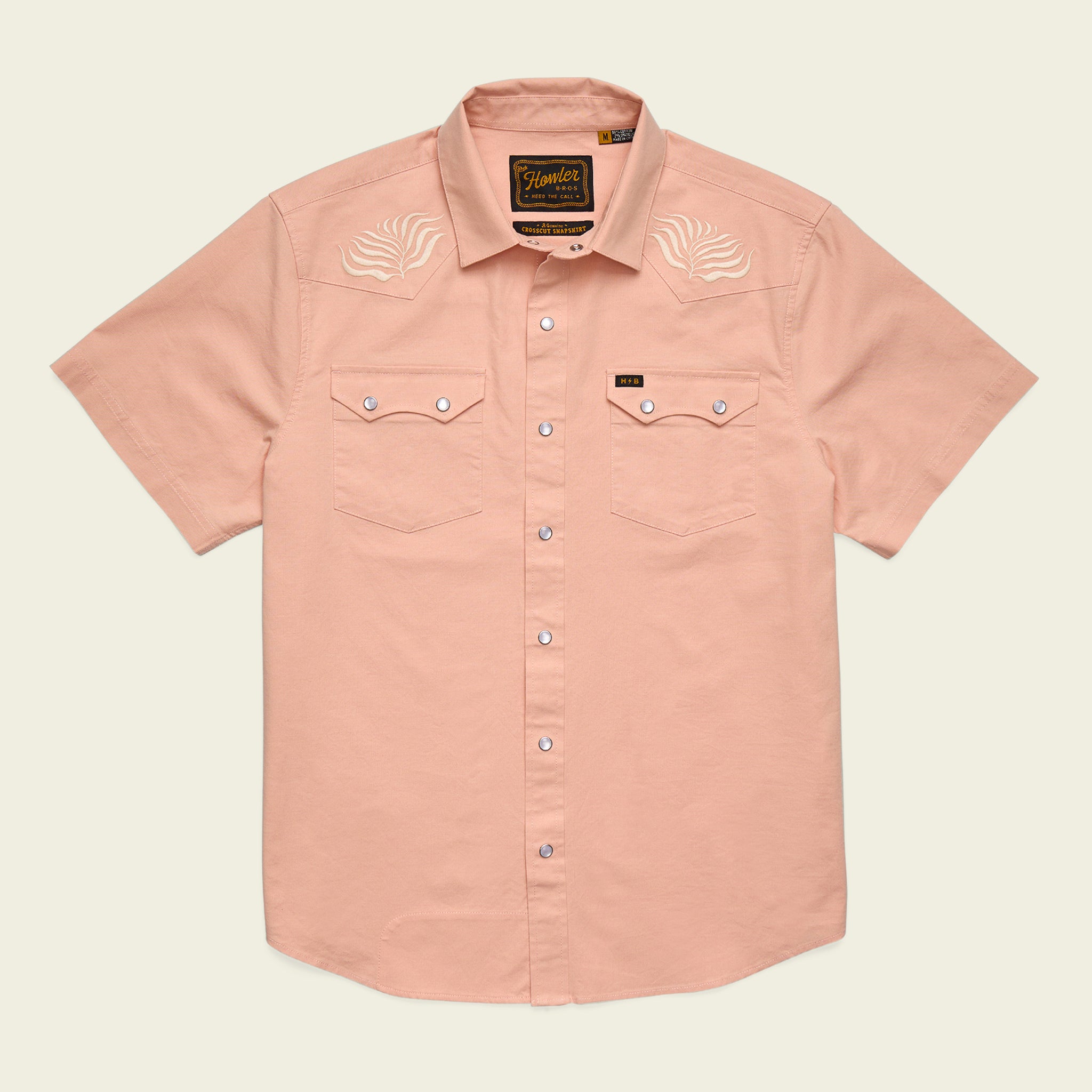 Crosscut Deluxe Shortsleeve Shirt - Seagrass : Coral Oxford