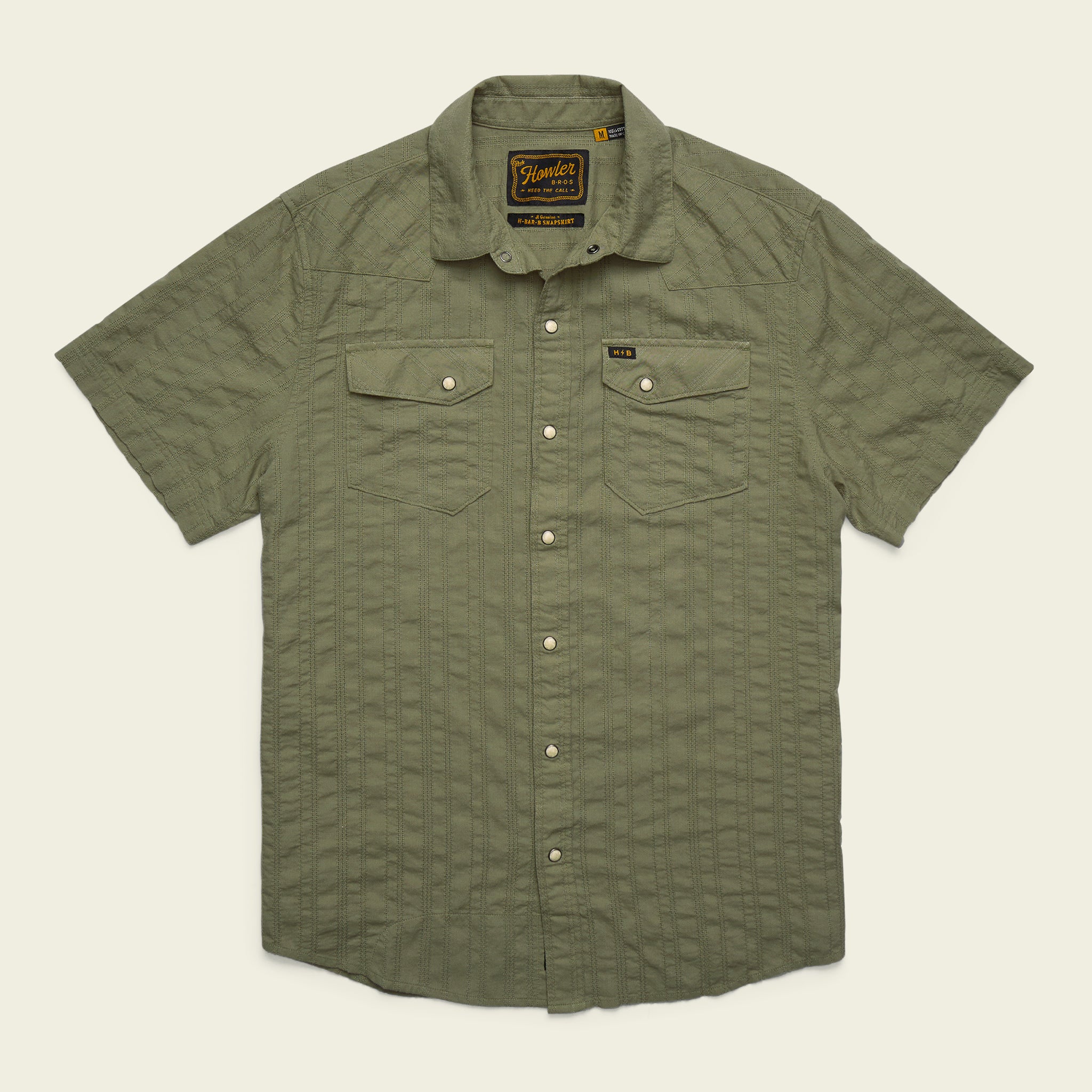 H Bar B Snapshirt - Eyelet Stripe : Cadet – HOWLER BROTHERS