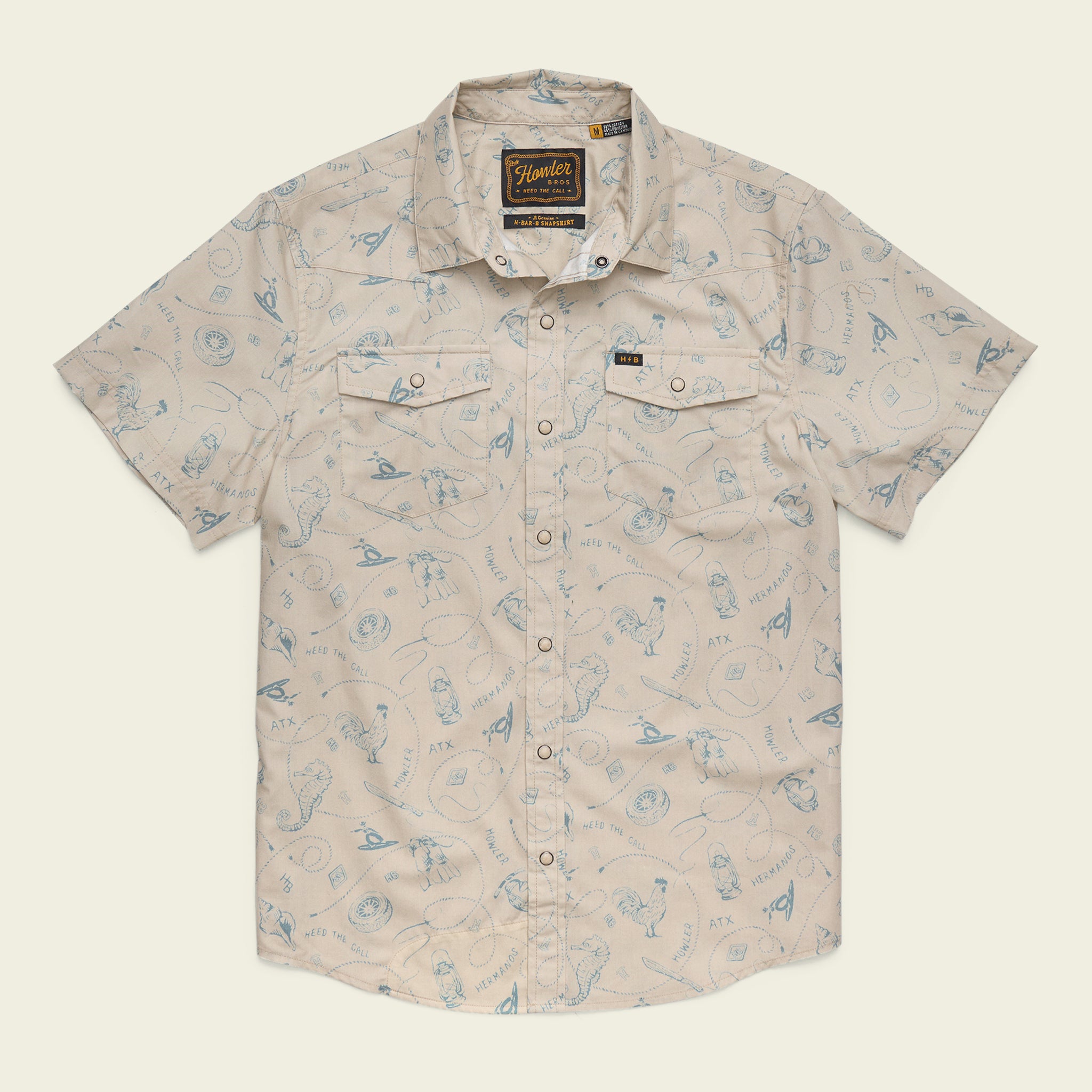 H Bar B Snapshirt - Sea Rodeo : Sand – HOWLER BROTHERS