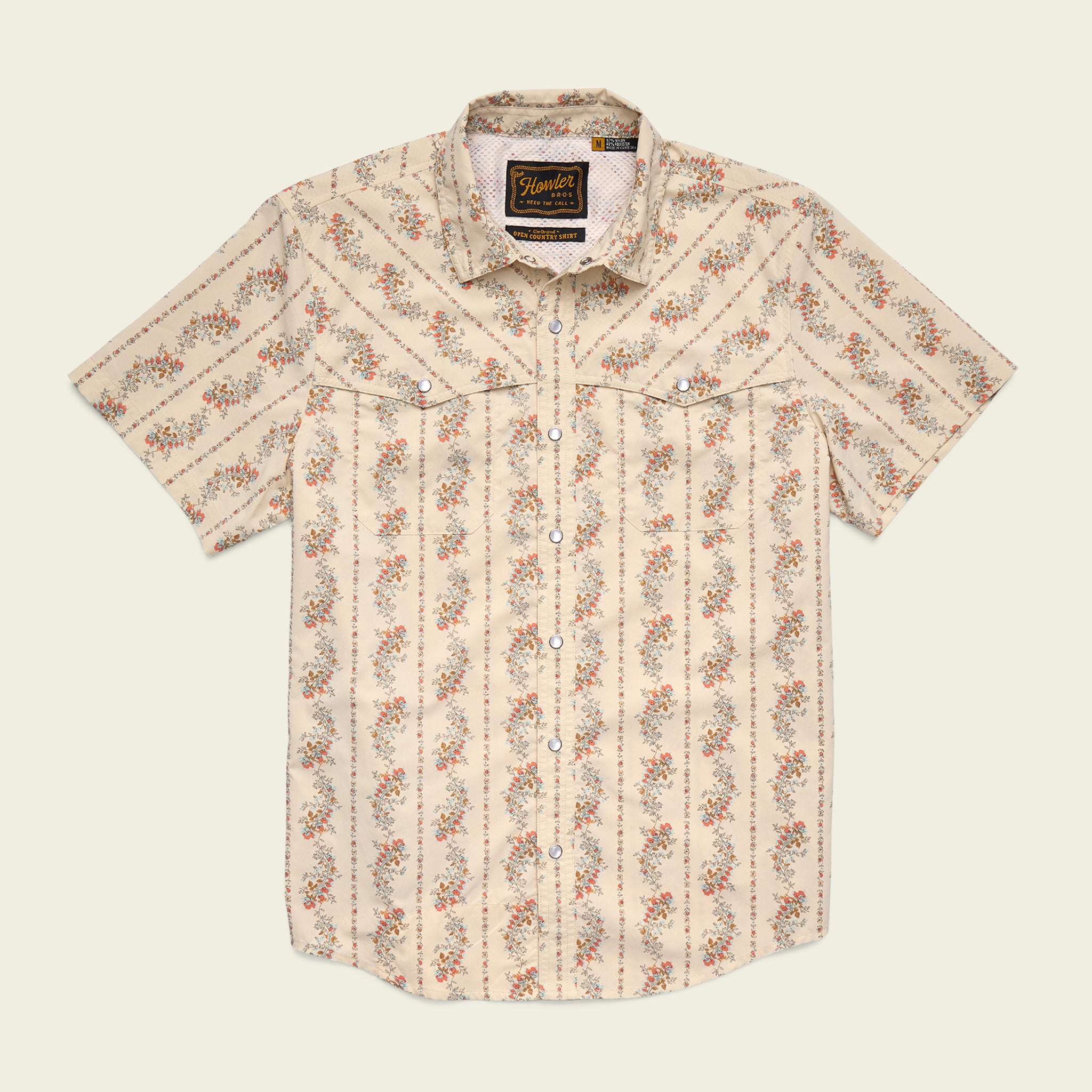 Open Country Tech Shirt - Grampa's Curtains : Natural – HOWLER