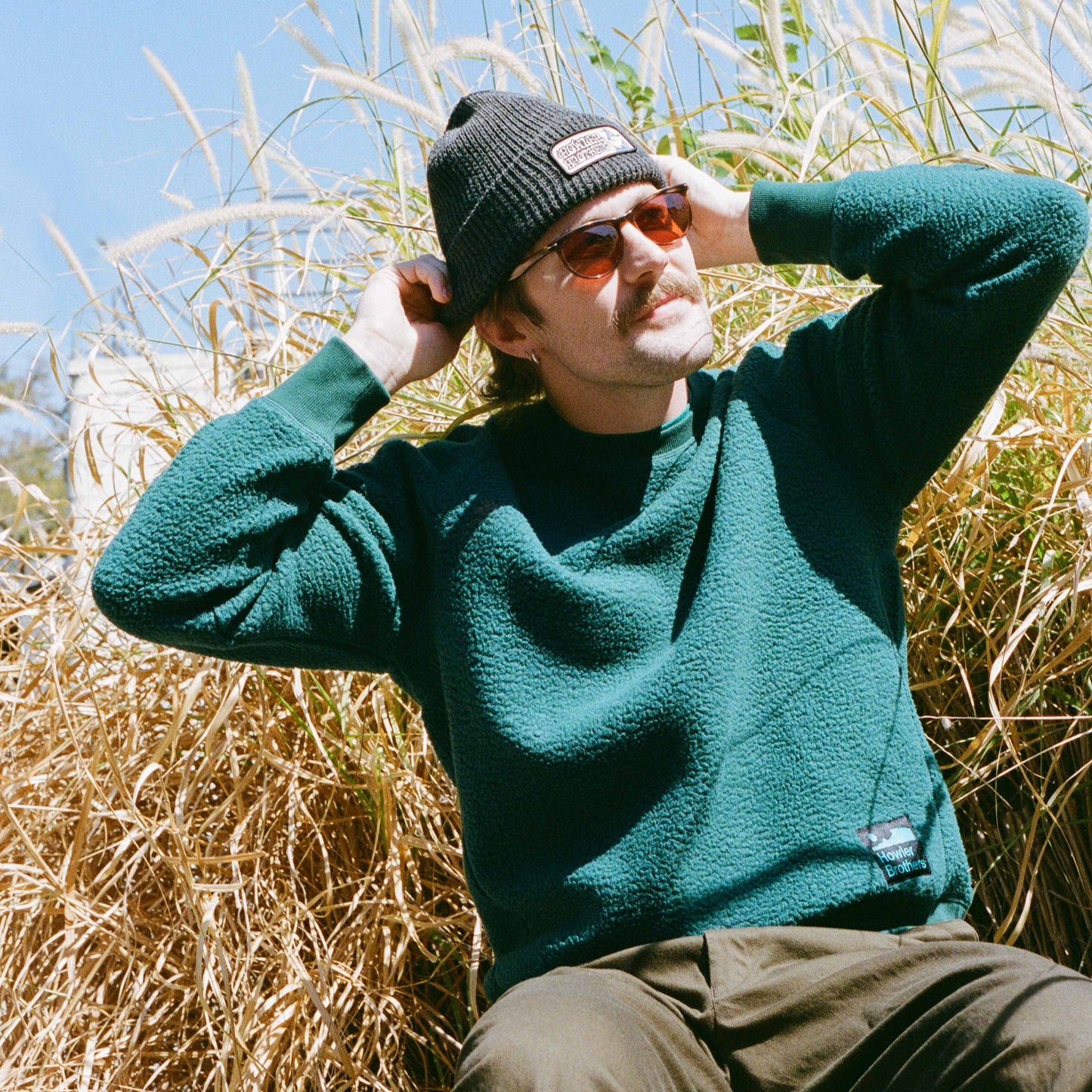 Eleos Fleece Crewneck - Pine Green