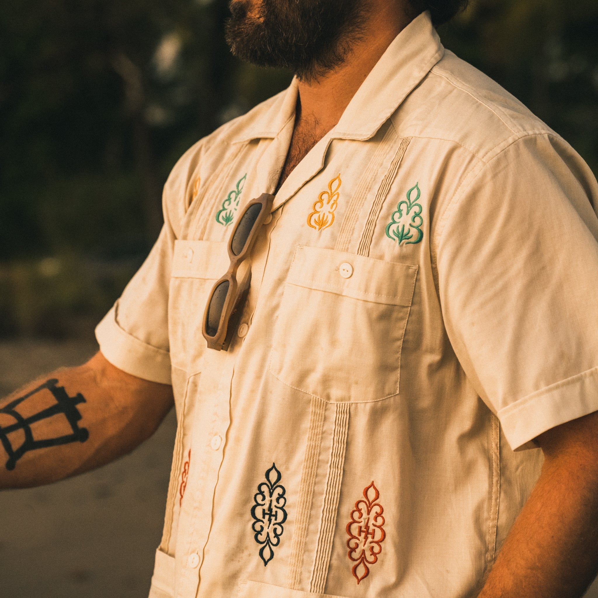Guayabera Shirt - Motif-A-Rama : Riverbed Oxford – HOWLER BROTHERS