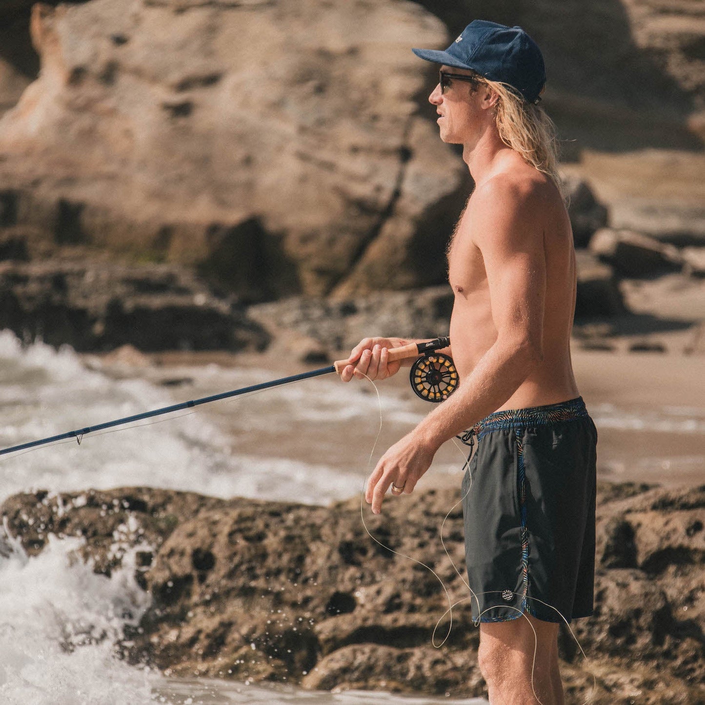 Warlock Tech Boardshorts 17" - Antique Black / Starfire