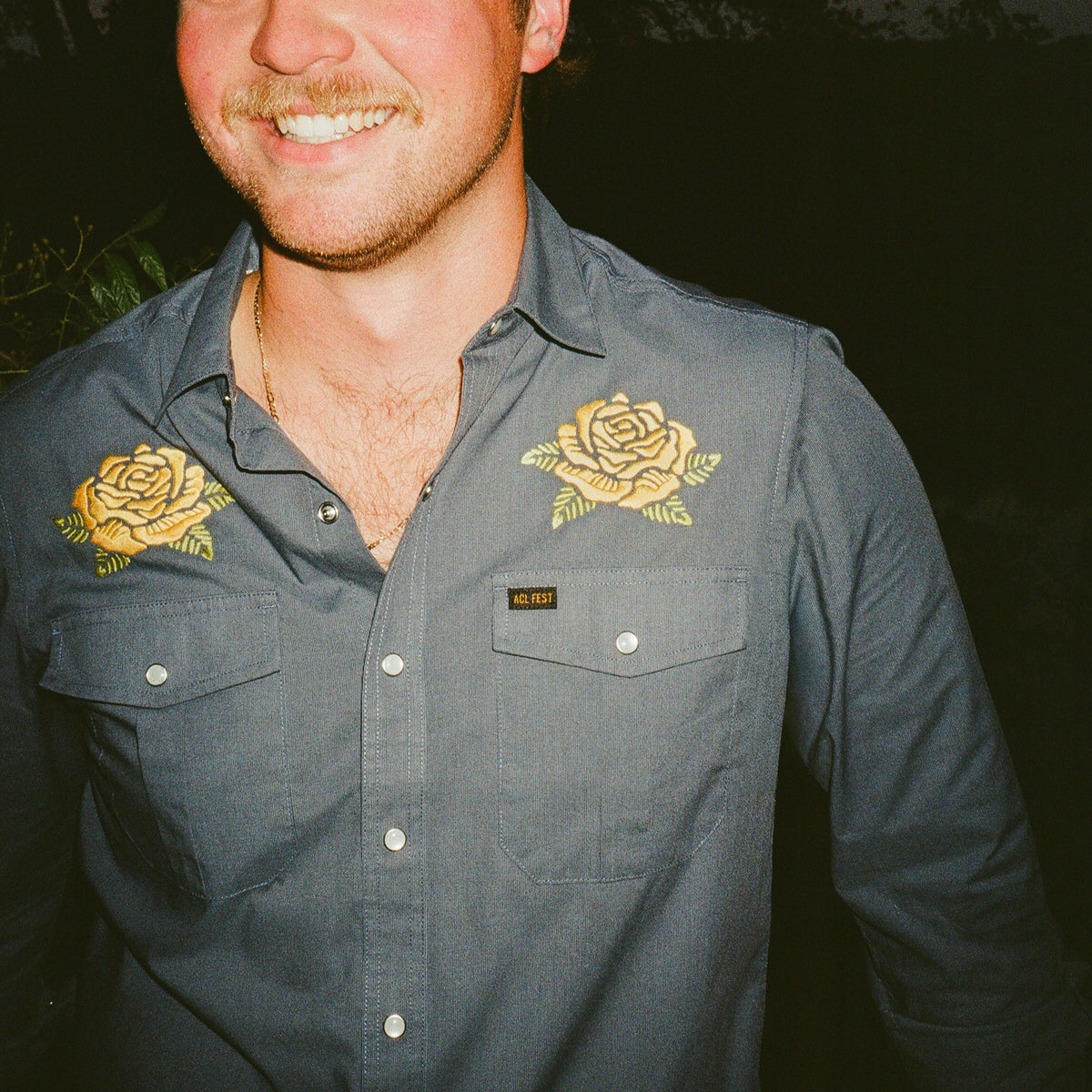 ACL Fest 2026 Gaucho Snapshirt - Anniversary Roses : Midnight